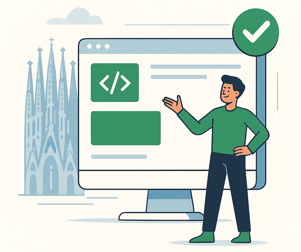 Ejemplo de diseño web moderno en Barcelona